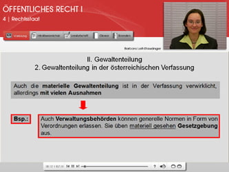 Sreenshot DVD Oeffentliches Recht 1 Universitätsprofessorin Leitl-Staudinger Sreenshot DVD Oeffentliches Recht 1 Universitätsprofessorin Leitl-Staudinger