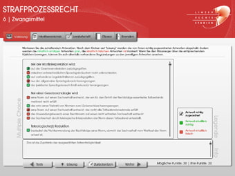 Screenshot MC-Test DVD Strafprozessrecht Screenshot MC-Test DVD Strafprozessrecht